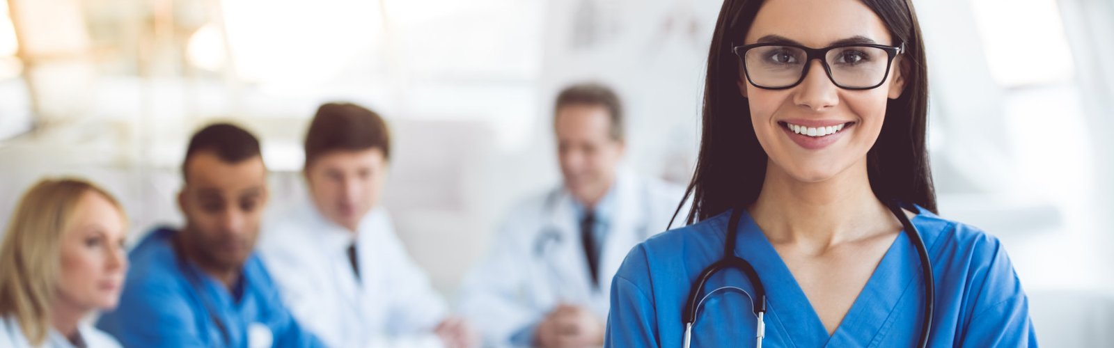 nurse smiling