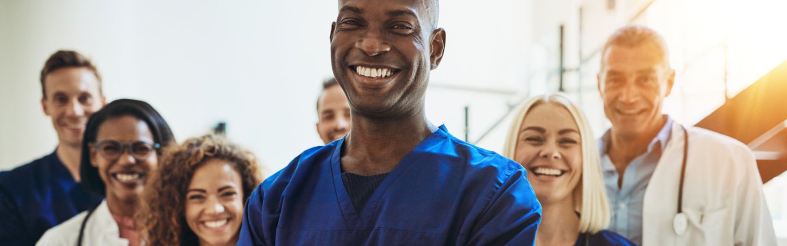 group of doctors smiling