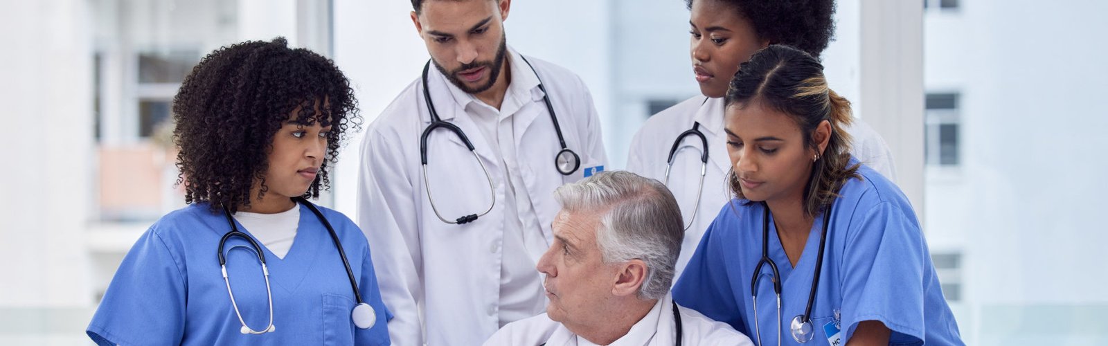 group of doctors talking